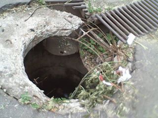 Полтавчанин провалился в канализационный колодец (фото)