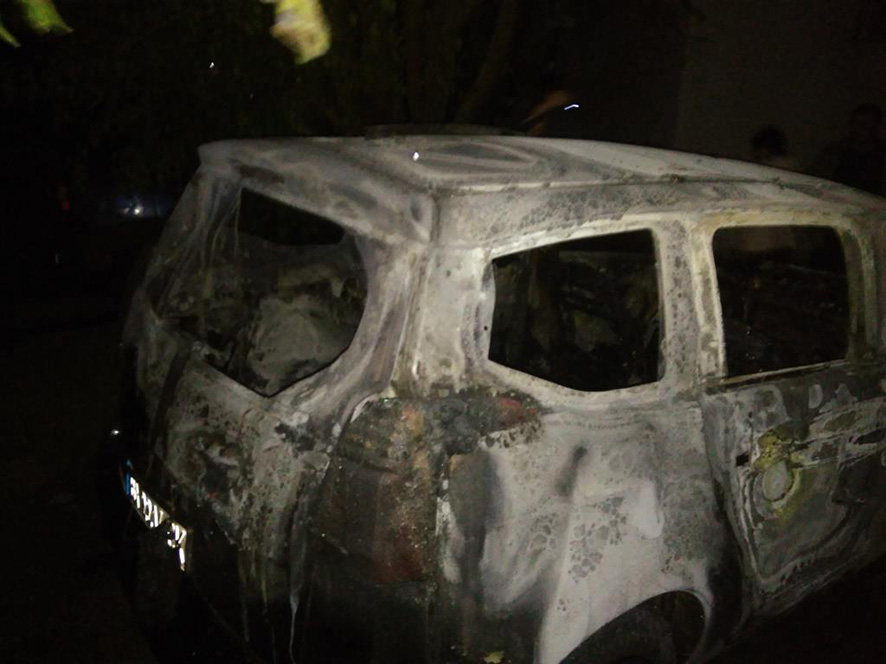 На Полтавщине загорелся автомобиль "Пежо" (фото)