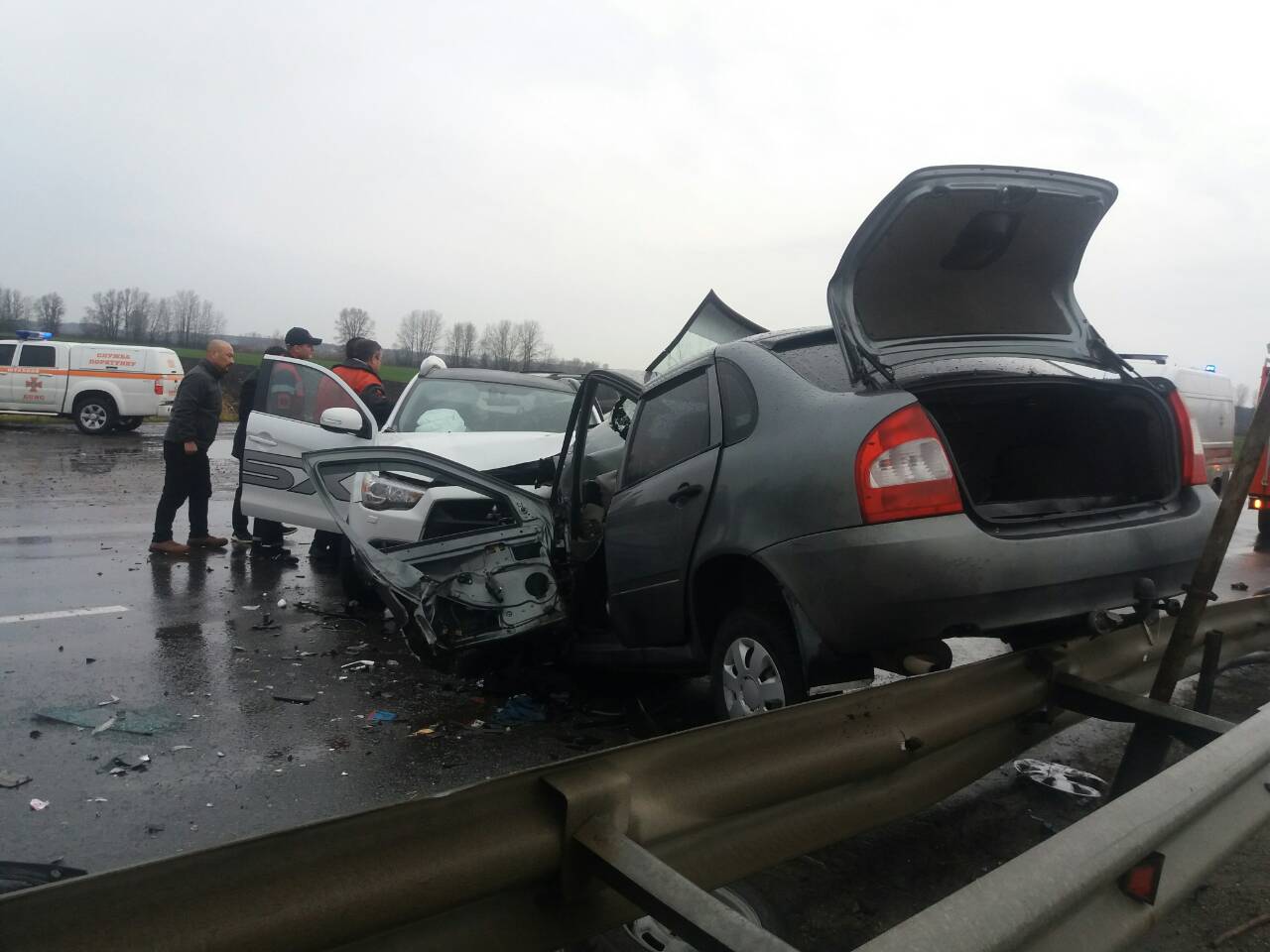 Водителя зажало в автомобиле во время ДТП под Полтавой (фото)