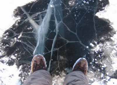 На Ворскле - опасный лед