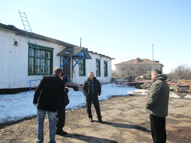 На Полтавщине восстанавливают школу, пострадавшую от пожара (фото)