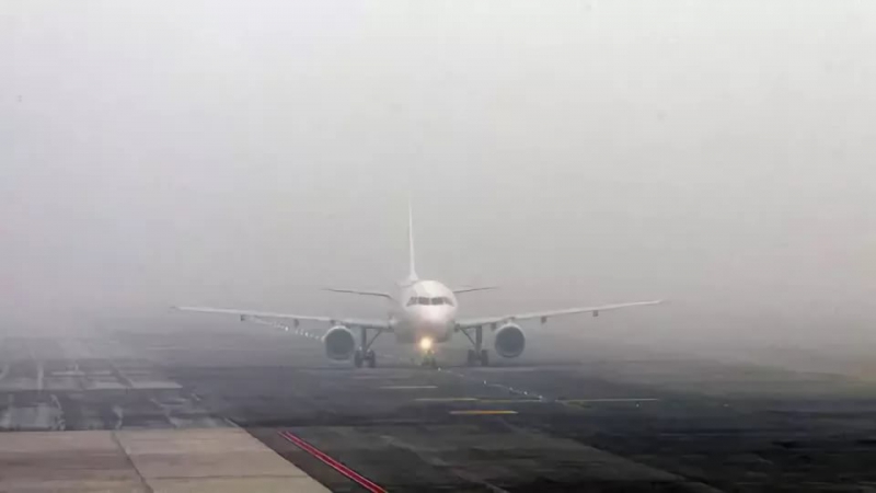 В аэропорту Полтавы была большая задержка рейса из-за тумана
