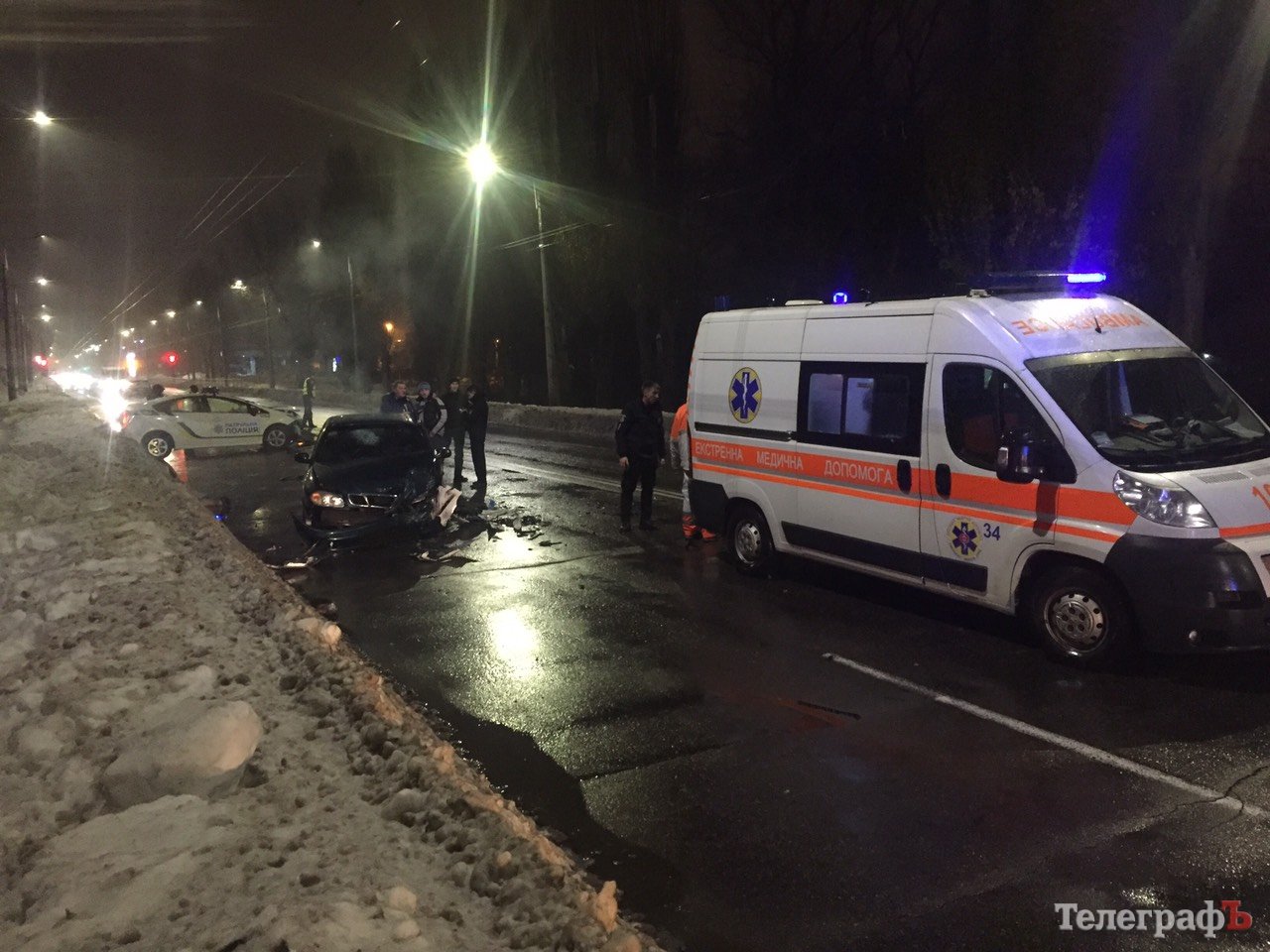 В Кременчуге - ДТП с участием полиции, есть пострадавший (фото) 

