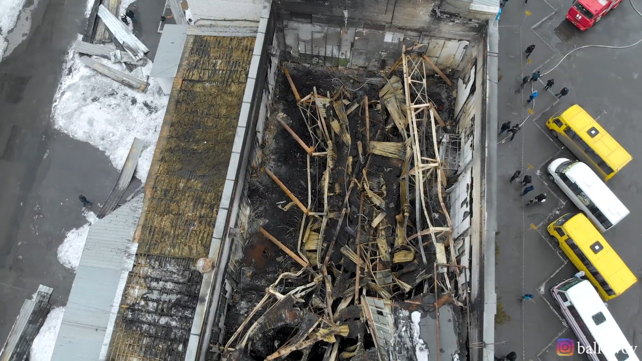 Сгоревшие магазины в Полтаве не будут восстанавливать, пока идет следствие