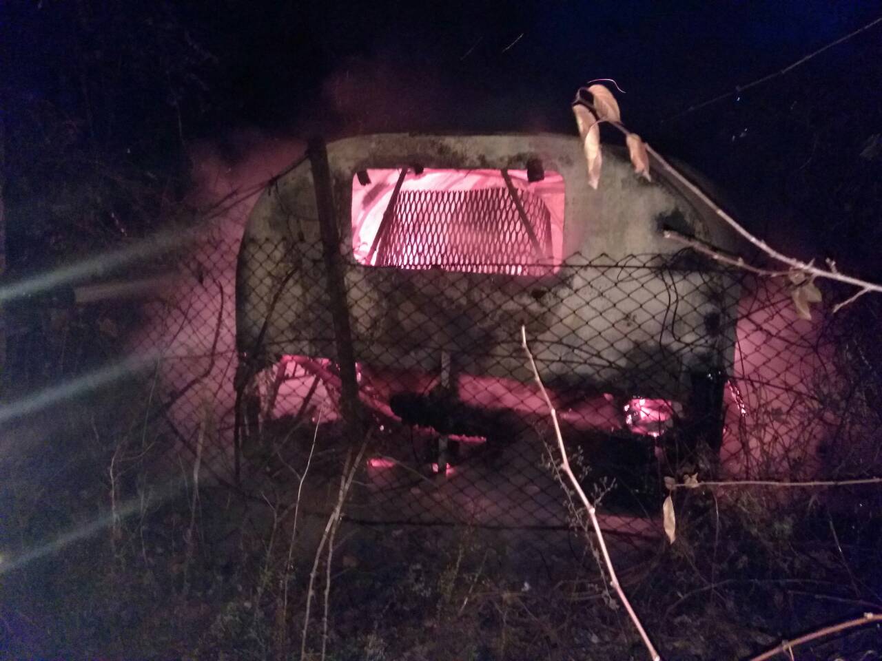 В Полтаве горел дачный вагончик (фото)