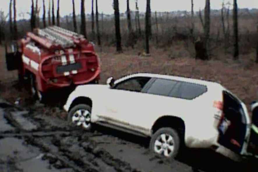 На Полтавщине автомобиль Toyota слетел в кювет (фото)