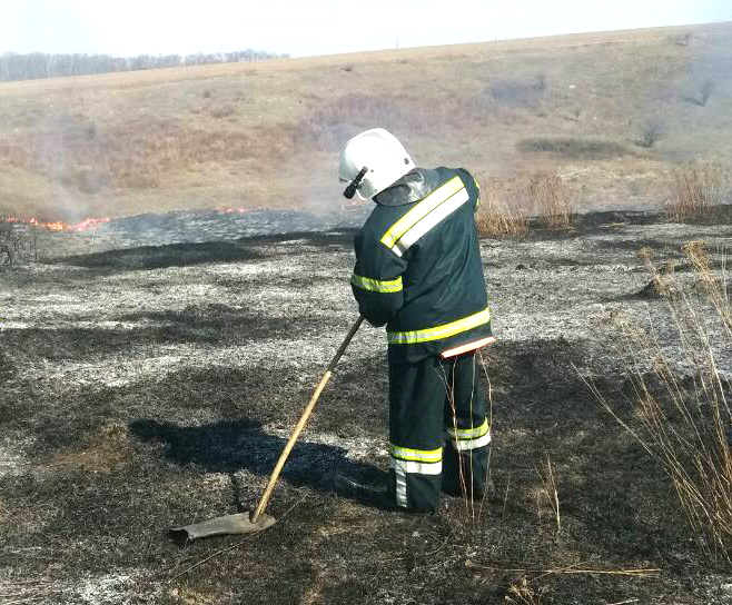 Из-за сухой травы на Полтавщине едва не сгорело 15 домов и магазин