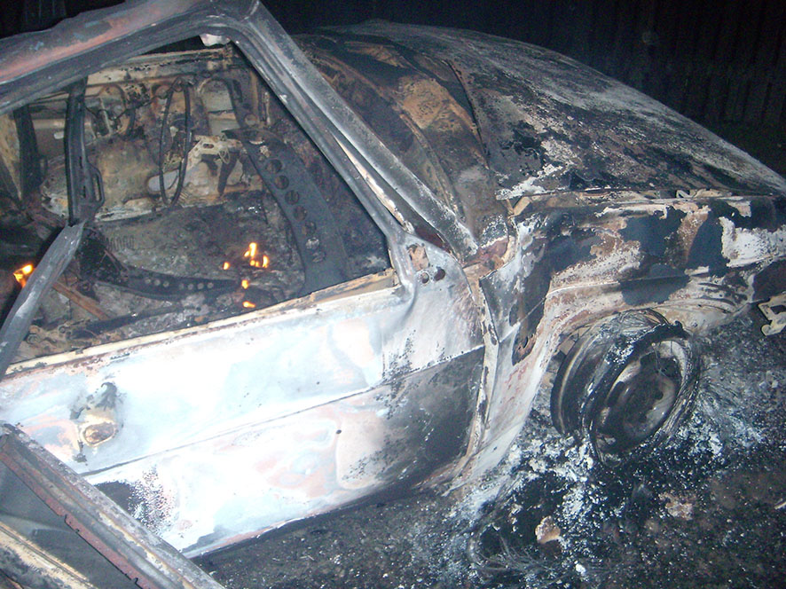 На Полтавщине горели автомобили (фото)