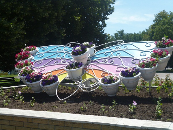 На Полтавщине украли цветы с "клумбы-бабочки" (фото)