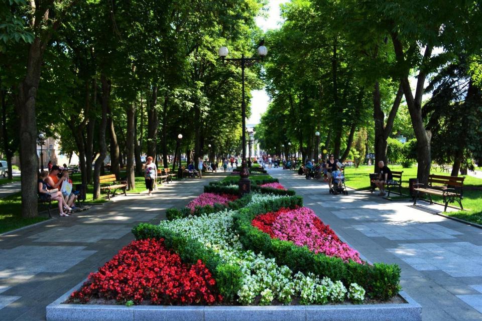 В Кременчуге высадили рекордное количество цветов