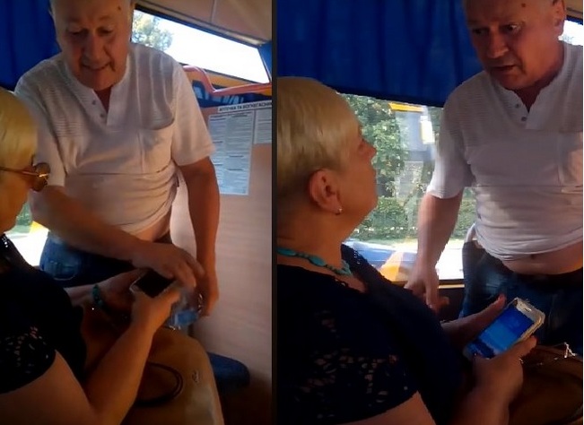 В Полтаве водитель ругался матом на пенсионерку и пытался ее выгнать (видео)