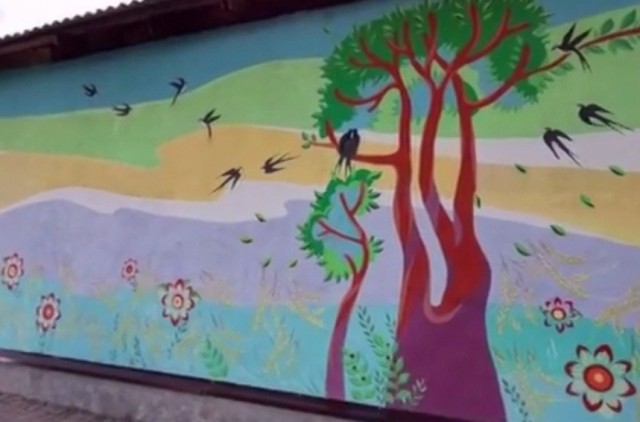 Полтавские художники в Авдеевке разрисовали стены в детском саду