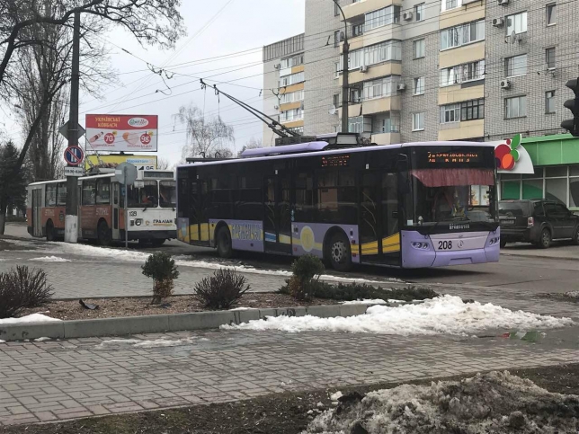 В Кременчуге не ходят троллейбусы по одному из маршрутов
