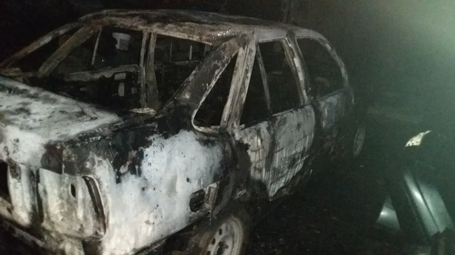 Под Полтавой сгорел автомобиль Fiat (фото)
