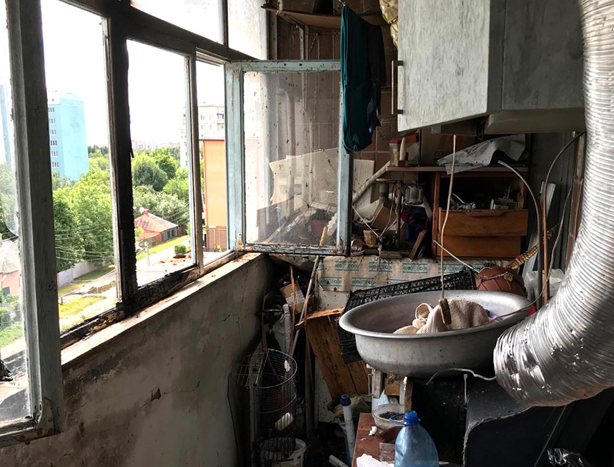В Полтаве произошел пожар в девятиэтажке