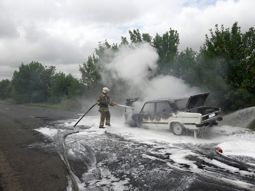 На Полтавщине горели автомобили (фото)