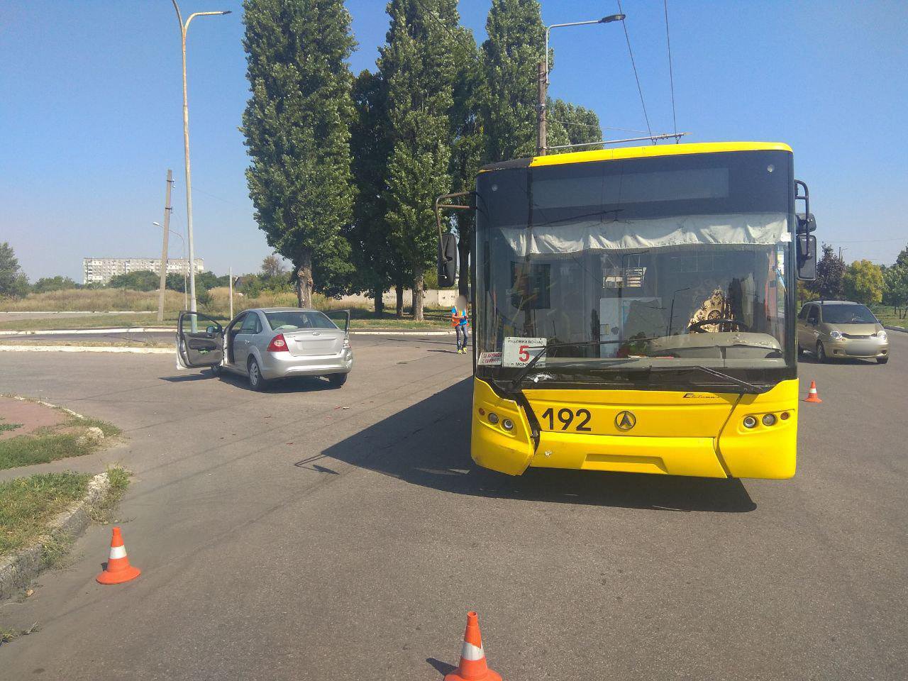 В Кременчуге троллейбус попал в ДТП (фото)