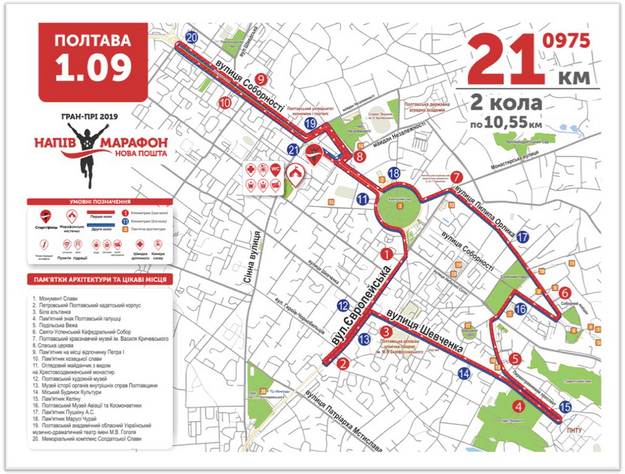 Полумарафон в Полтаве: как будет организован объезд транспорта
