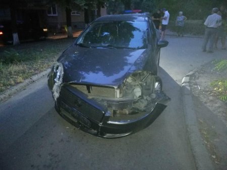В Кременчуге автомобиль протаранил дерево (фото)