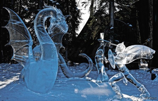 В Полтаве планируют установить ледяные скульптуры с подсветкой