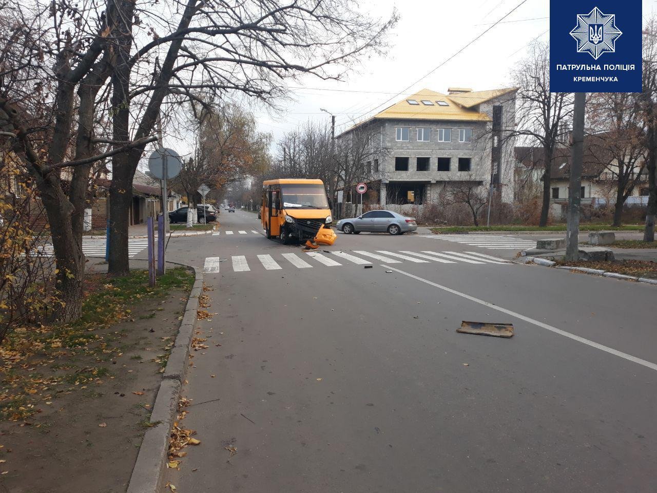 В Кременчуге маршрутка попала в ДТП: есть пострадавший