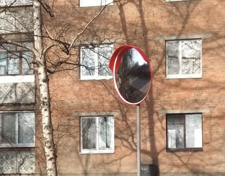 На опасных дорогах Карловки установили сферические зеркала (фото)