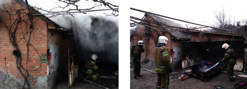 Полтавский район: спасатели ликвидировали пожар в хозяйственном здании