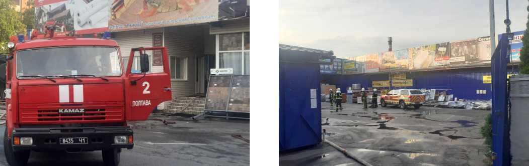 В Полтаве спасатели ликвидировали пожар в магазине