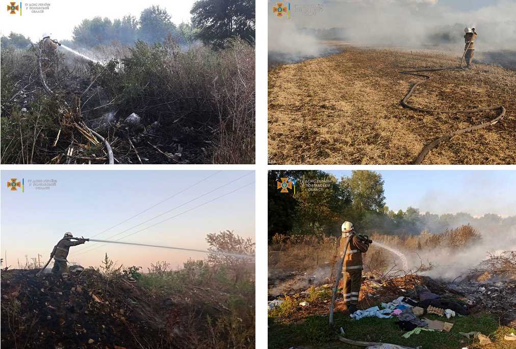 За минувшие сутки пожарные ликвидировали 9 пожаров на открытой территории
