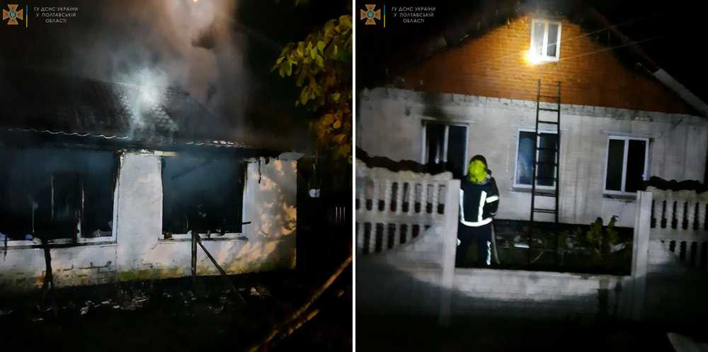 В Полтавском районе спасатели ликвидировали пожар в жилом доме