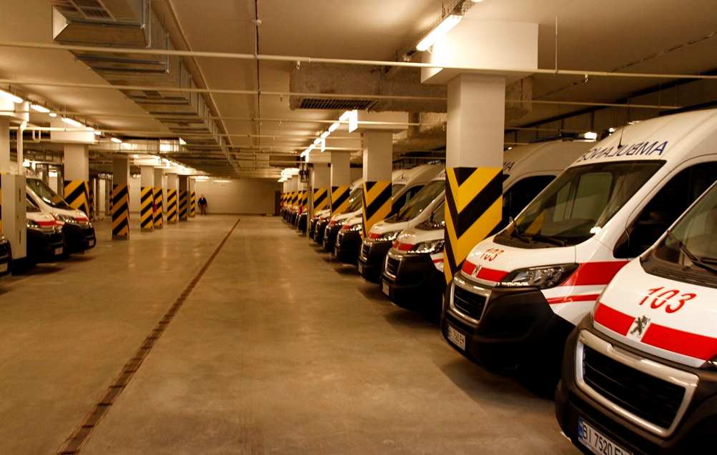 В Полтаве открыли новый подземный паркинг для карет скорой помощи