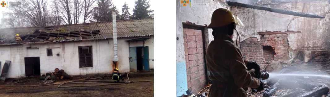 В Лубенском районе спасатели ликвидировали пожар в здании магазин-кафе