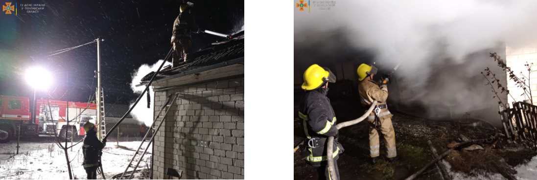 В Полтавском районе во время тушения пожара в доме обнаружили тело мужчины