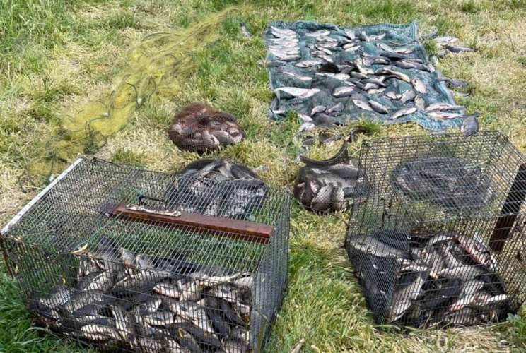 В Полтавской области за незаконный рыбный промысел полиция изъяла почти 38 километров сеток