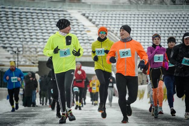 400 бегунов приняло участие в полтавском забеге "Winter Run"