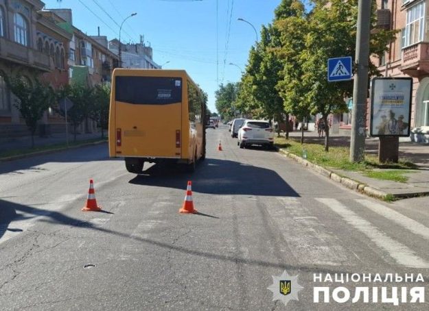 В Полтаве микроавтобус сбил женщину