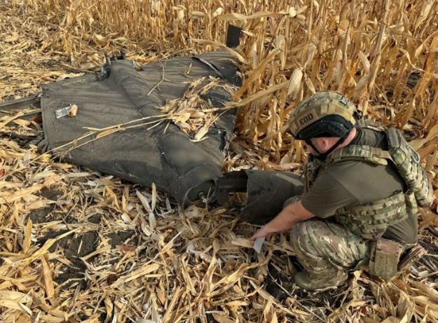 В Полтавской области упал российский ударный беспилотник