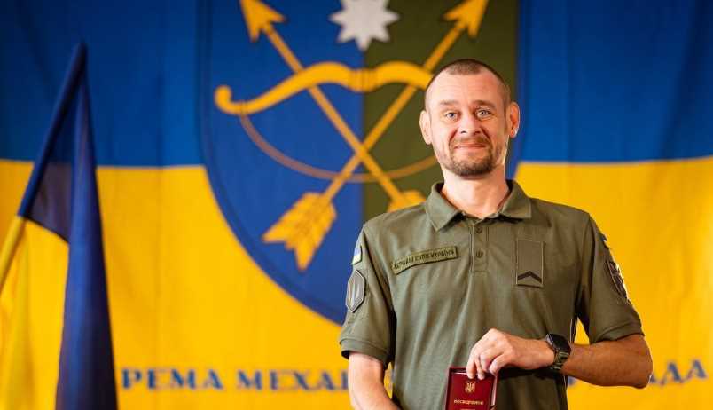 Воин с Полтавщины получил награду за уничтожение российской техники