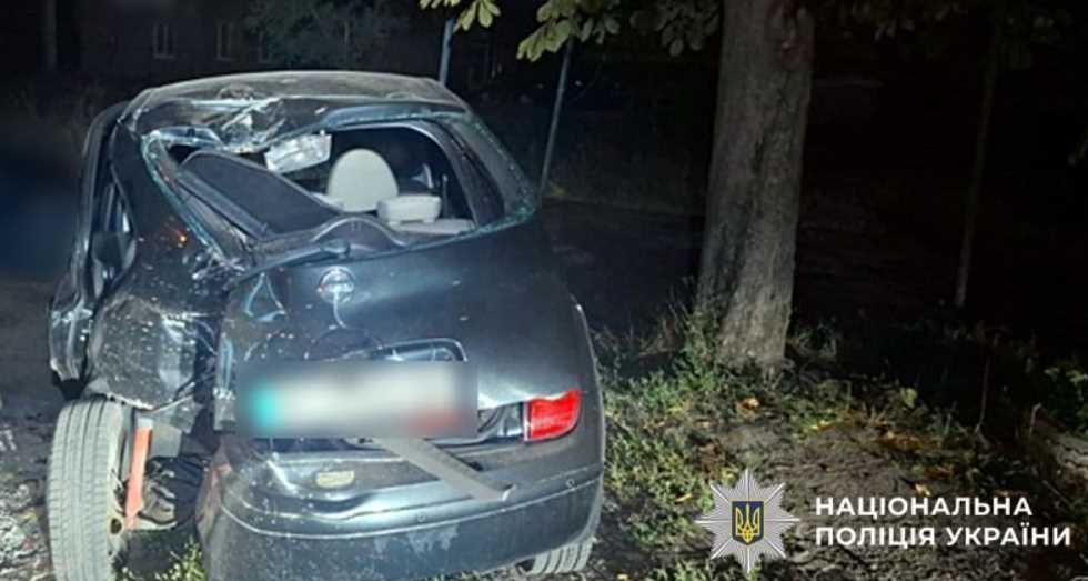 В Полтаве автомобиль въехал в дерево: пассажир оказался в больнице