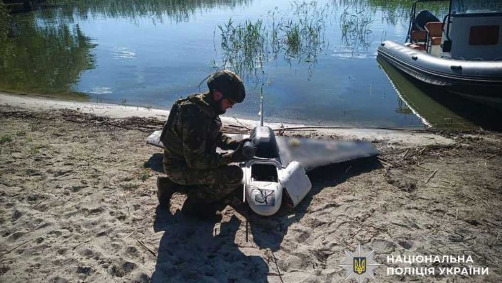 В реке в Полтавской области обнаружили неразорвавшийся вражеский беспилотник