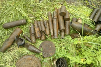 В коллекторе нашли десятки снарядов